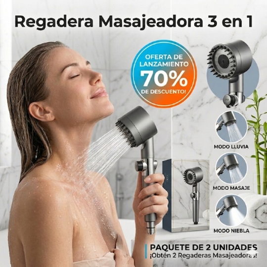 SPAWASH™ Regadera Masejadora 3 en 1 🚿 | 70% DE DESCUENTO🚨