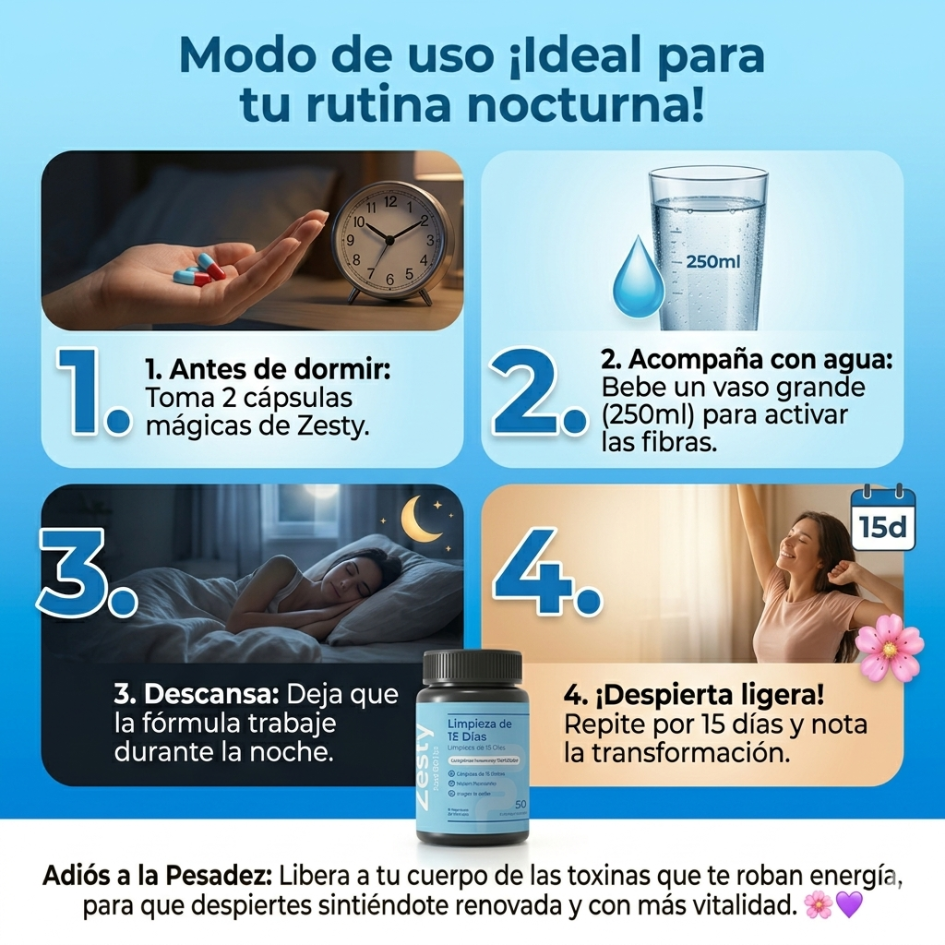 Zesty Digest - Suplemento de Limpieza en 15 Dias      -        (🚨50% OFF HOY🚨)