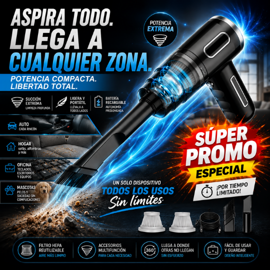 ASPIMAX PRO™ Aspiradora Portátil 3 EN 1 | 🚨SUPER PROMO SOLO HOY🚨