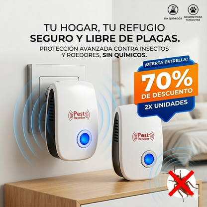 PEST REPELLER™ Repelente Ultrasónico de Plagas🪳 | 🚨70% DE DESCUENTO SOLO HOY🚨